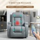 image 4 of HOMCOM Manual Recliner Chair with 8 Vibration & Heat, Light Grey Grey | grey