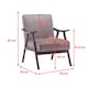 image 6 of Fabric Cotton Burgundy Selma Accent Chair