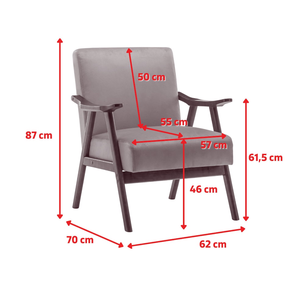 image 1 of Fabric Cotton Burgundy Selma Accent Chair