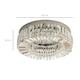 image 7 of HOMCOM Crystal Ceiling Light Modern Chandeliers for Living Room Bedroom Silver