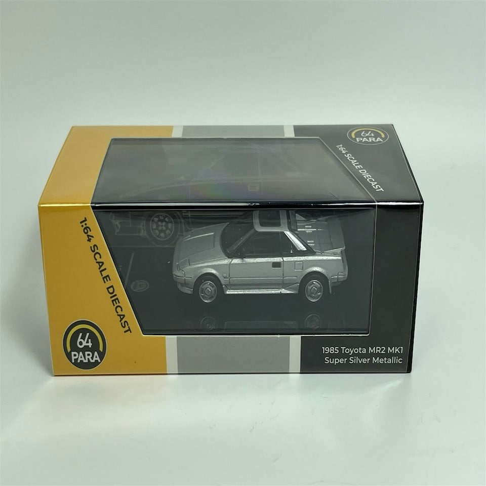 image 1 of 1985 Toyota MR2 MK1 Super Silver Metallic LHD 1:64 Scale Paragon 55363