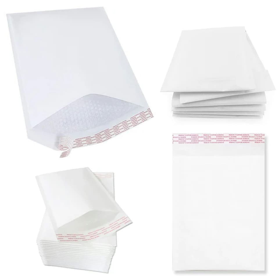 image 1 of 200 x Size 9 (290x445mm) White Padded Bubble Lined Postal Mailing Shipping Peel & Seal Closure Cushioned Envelopes White | One Size