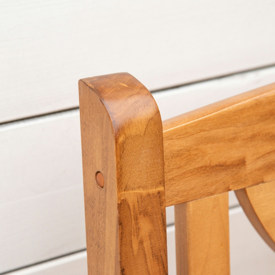 image 1 of Outsunny 2-Seater Wooden Garden Bench Outdoor Patio Loveseat Natural