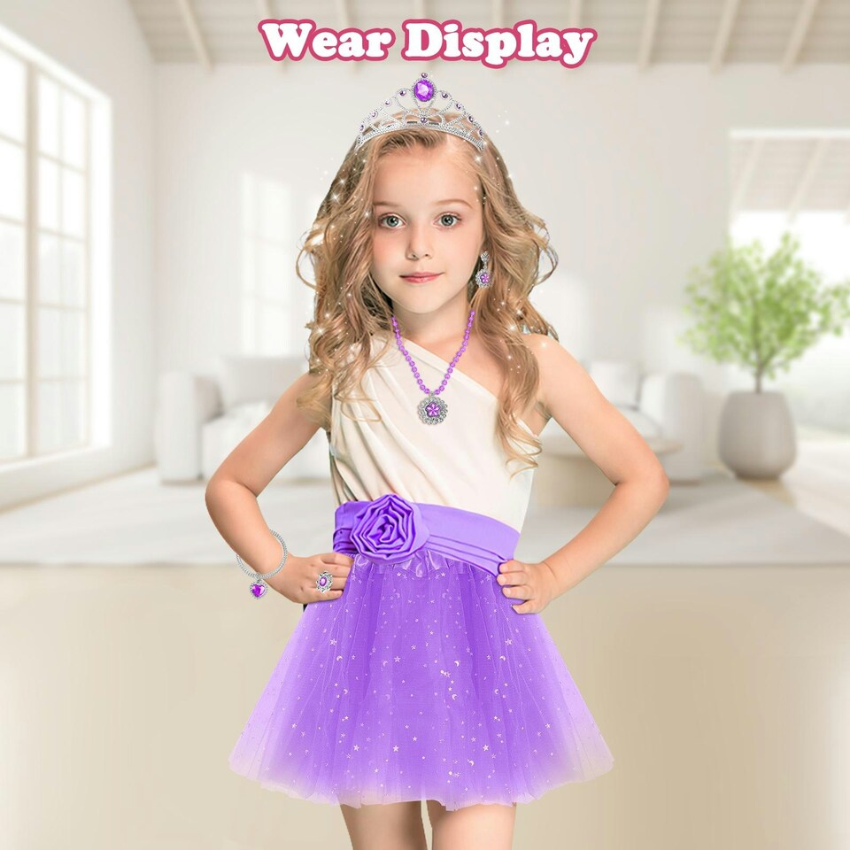 image 1 of Princess Dress-Up and Makeup Toy Set for Girls – Complete Pretend Play Kit with Crown, Jewelry & Accessories