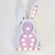 image 1 of Lilac Easter Bunny Wooden LED Light Decoration 32.5cm