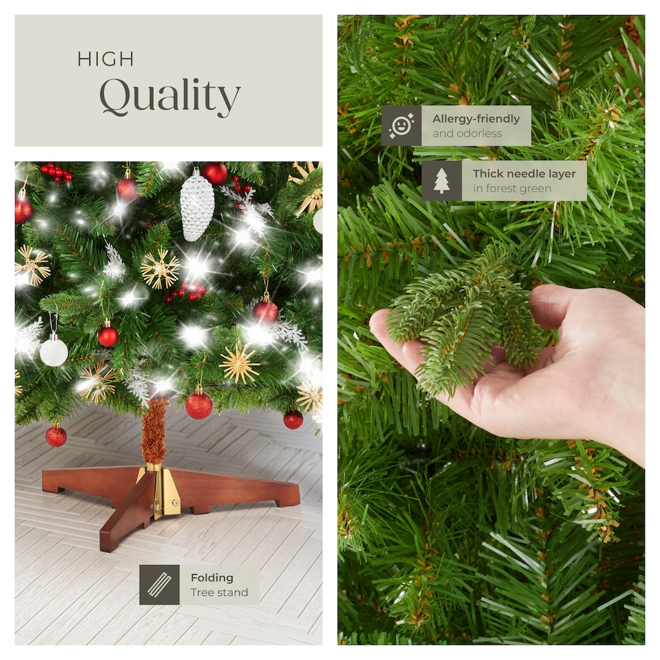 image 1 of Christmas Tree Cupid - artificial in green, PVC, injection moulded needles | Green | green | 6ft | 1