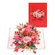 image 1 of Red Carnation Delight 3D Pop Up Greeting Card