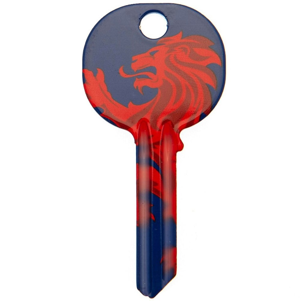 image 1 of Rangers FC Crest Blank Key - Royal Blue/Red - One Size | Blue
