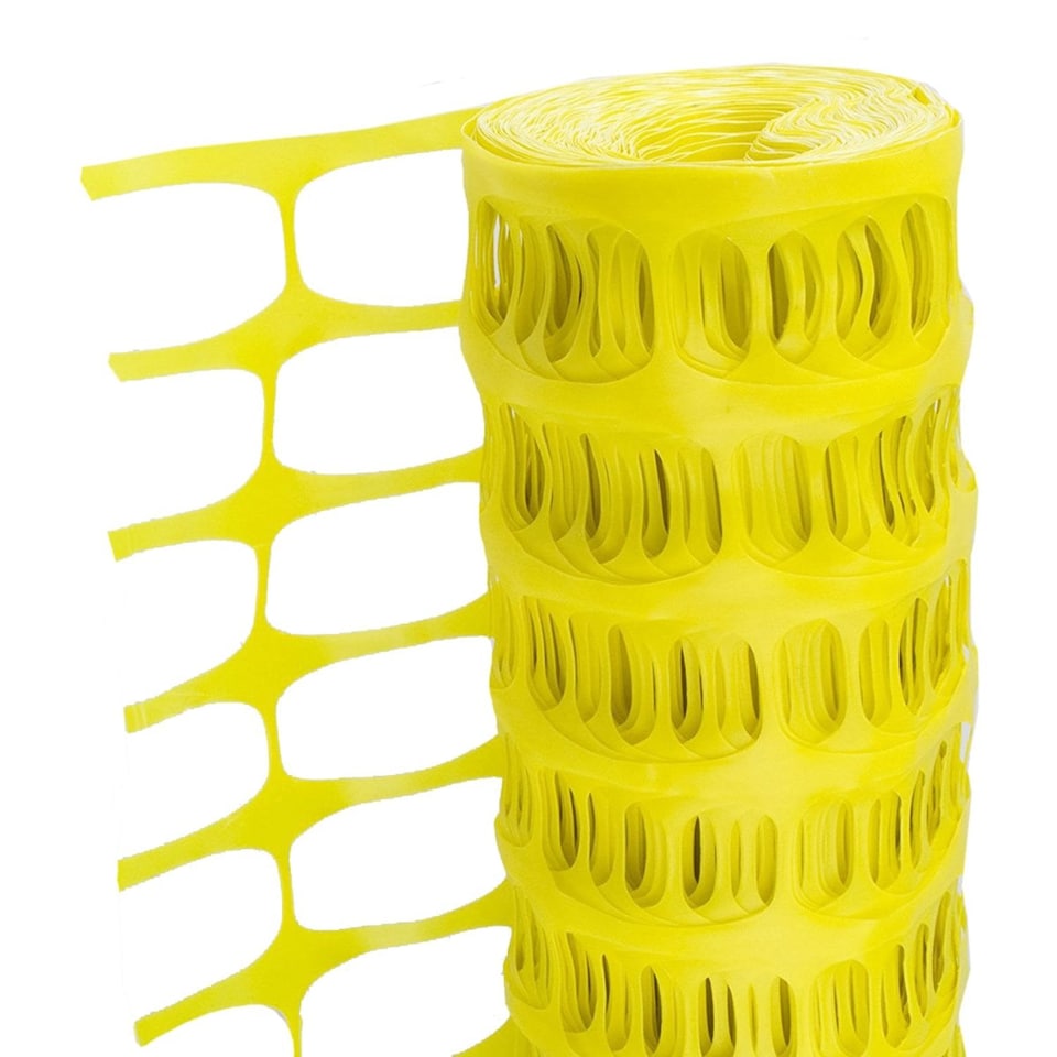 image 1 of Heavy Duty Yellow Safety Barrier Mesh Fencing 1mtr x 50mtr | Yellow | 1