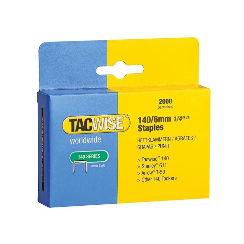 Tacwise 140 Series Staples - Multi Colour - 6mm