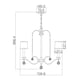 image 2 of Whitney 5 Light Multi Arm Chandelier Silver Finish, E14