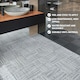 image 3 of NOVECRAFTO Peel & Stick Floor Tiles – Grey Carpet Effect, 12x12in (30.5x30.5cm), Self Adhesive, Durable, Easy Clean, Carpet Imitation Style Grey | 2.79 sqm