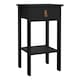 image 1 of Barcelona Bedside Table with 1 Drawer in Matt Black