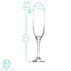 image 3 of Argon Tableware Classic Champagne Flutes - 220ml - Pack of 6