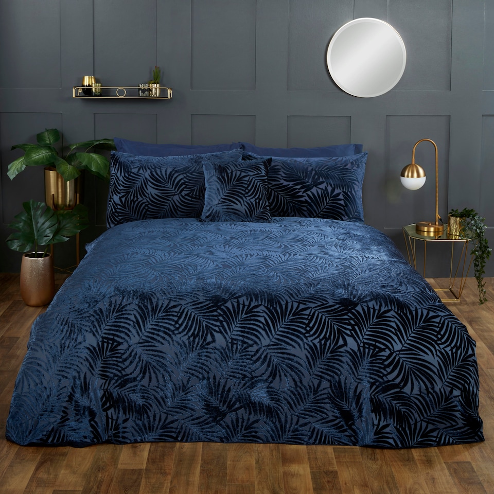 image 1 of Paloma Floral Cotton Duvet Cover Set with Pillowcase Green | Single