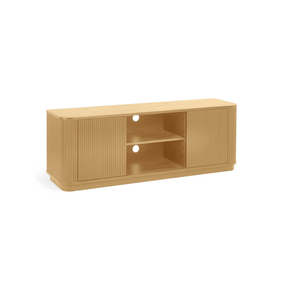 image 1 of Louis Light Oak Effect Fluted TV Unit