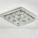 image 1 of Living and Home Square Large-size Glamourous Crystal LED Ceiling Light, 70cm W x 70cm Dx 18cmH