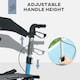 image 4 of 4 Wheel Rollator with Seat Adjustable Mobility Walker with Bag Dual Brakes
