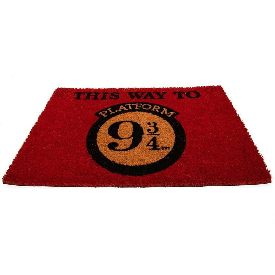 Harry Potter This Way To Platform 9 3/4 Door Mat - Red/Yellow - One Size