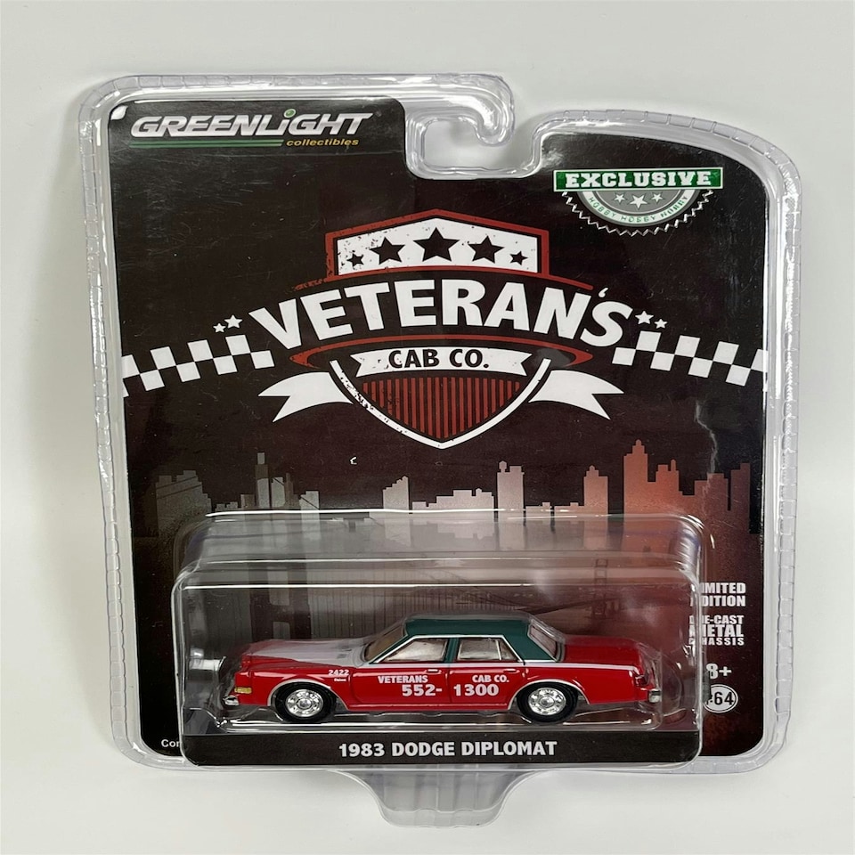 image 1 of 1983 Dodge Diplomat Veterans Cab Co 1:64 Scale Greenlight 30283