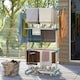 image 4 of COSTWAY 4-Tier Collapsible Laundry Rack Foldable Drying Rack Navy