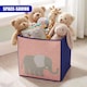 image 6 of The Magic Toy Shop Set Of 4 Animal Storage Boxes Foldable Blue Cubes