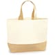 image 2 of Westford Mill Jute Base Canvas Tote XL - Natural - One Size (UTPC3659) | Multi