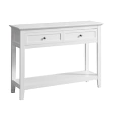 Karlstad Console Hallway Table with 2 Drawers in White