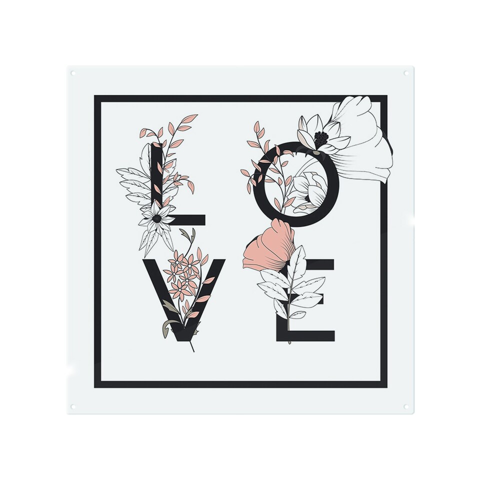 image 1 of Love Splash Back | White