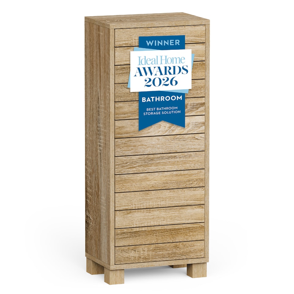 image 1 of VonHaus Chester Bathroom Storage Cabinet in Oak Effect