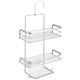image 1 of Metaltex Viva 3-Tier Shower Caddy Bathroom Storage Rack - Silver