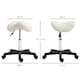 image 7 of HOMCOM Saddle Stool Adjustable Rolling Salon Chair for Massage Spa Beauty White