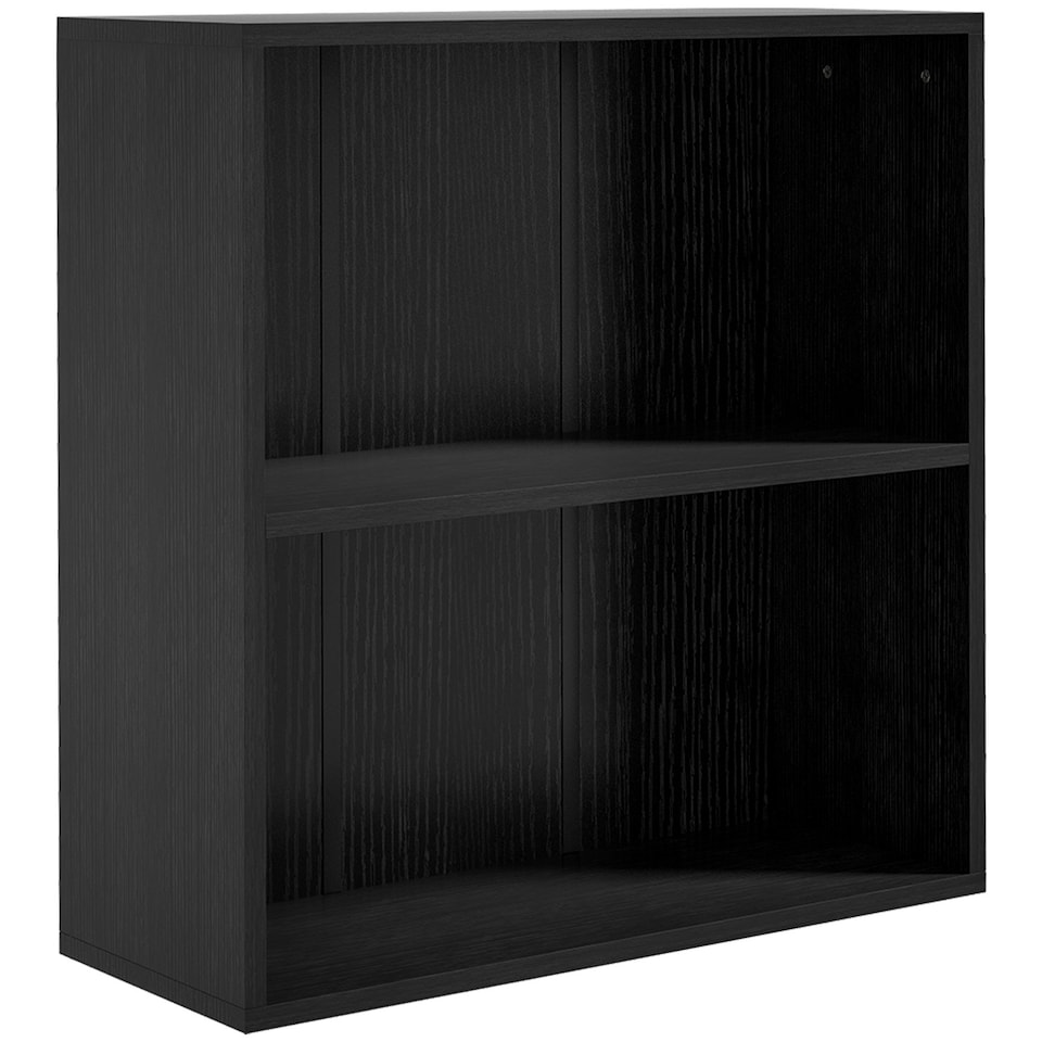 image 1 of HOMCOM Bookshelf Display Storage Shelf with 2 Compartments Black