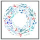 image 4 of Blue decorative reath (Picture Frame) White | XL