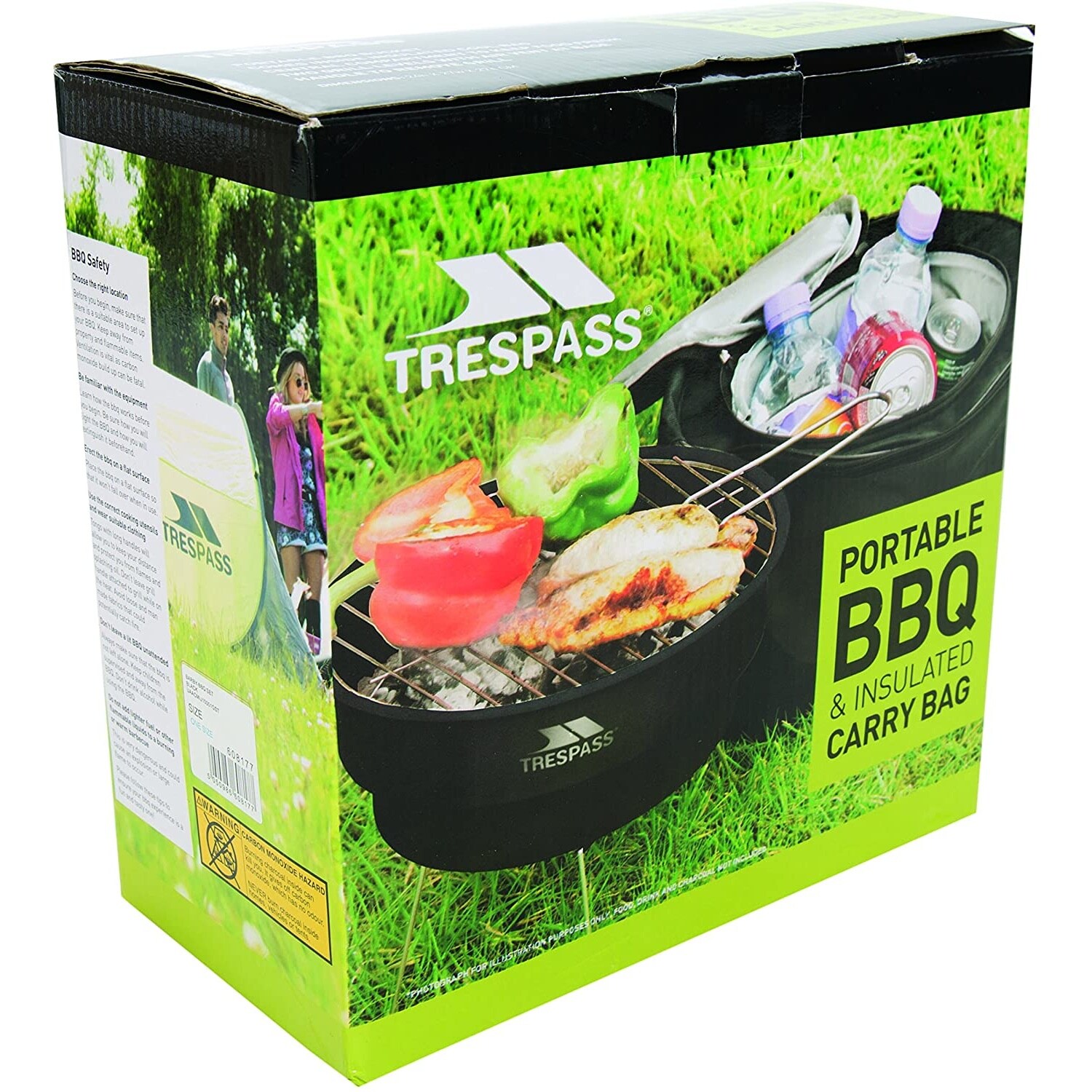 Trespass Barby Collapsible BBQ Bucket Set in Black