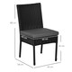 image 7 of Outsunny 2 PCs Rattan Garden Chairs with Cushion, Wicker Dining Chairs, Black