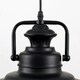 image 2 of ValueLights Industrial Style Matte Black Metal Ceiling Pendant Light Fitting