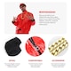 image 2 of Red 90's Rapper Costume - Red Hat, Glasses, Goatee & Gold Chain Red | XL