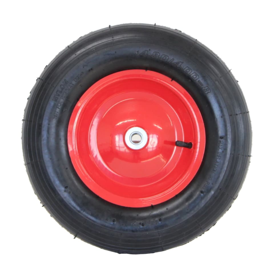 image 1 of 16 Inch Steel Rim Wheelbarrow Replacement Pneumatic Wheel Including Axle