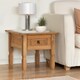 image 1 of Mercers Furniture Corona 1 Drawer Lamp Table Coffee End Unit Solid Wood Pine with Mexican Styling Wooden