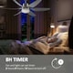 image 6 of HOMCOM Reversible Ceiling Fan w/ Light, 6 Blades Indoor LED Lighting Fan, Silver