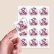 image 2 of Mother's Day Elephant Square Stickers 65mm - Sheet of 12