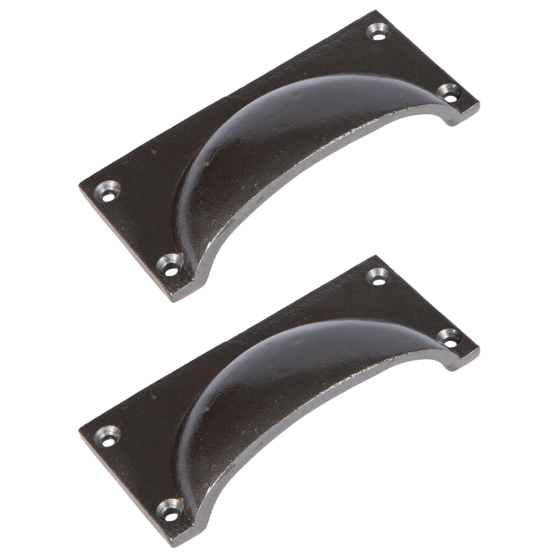 Hammer and Tongs Rectangular Cabinet Drawer Pull - W105mm x H50mm - Pack of 2 in Grey | Size: 1000mm x 500mm