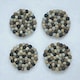 image 2 of Set of 4 Handmade Felt Ball Coasters