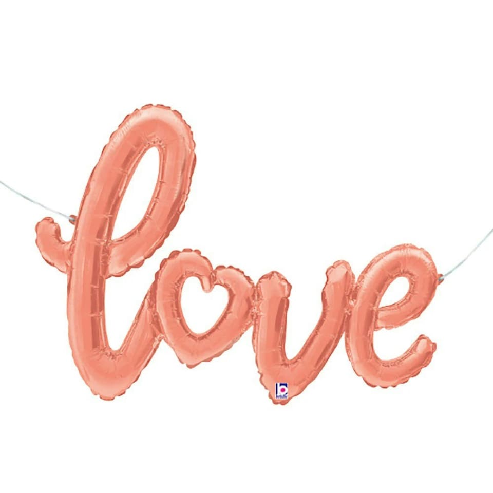 Betallic Love Letters Foil Balloon - Rose Gold - One Size