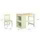 image 3 of SoBuy Kids Desk and Chair Set with 2 Shelves & Paper Roll Holder, Green, 31.4x19.6x25.9 in, 15.3 kg - KMB60-GR