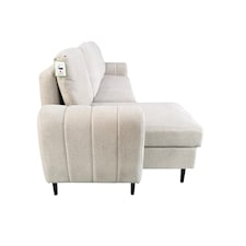 Sienna 3 Seater Right Hand Facing Storage Sofa Bed in Grey, Silver or Beige | Cream | One Size