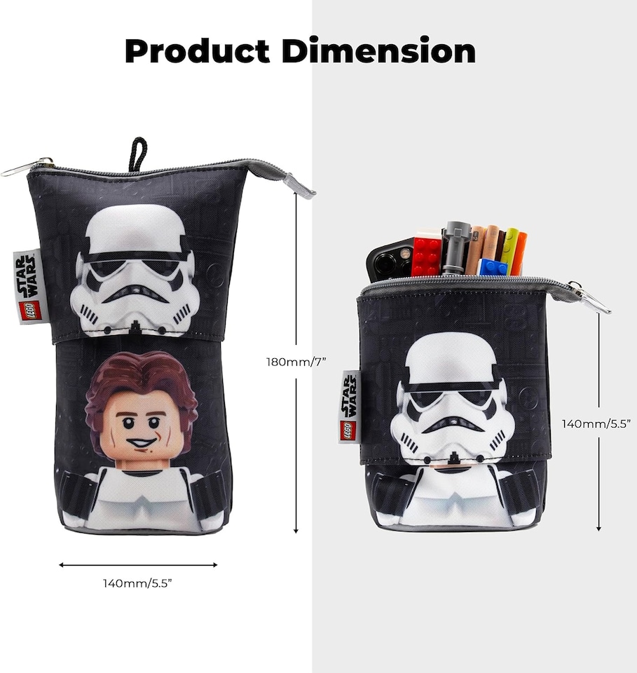 image 1 of Pop Up Pencil Case - Stormtrooper & Han Solo