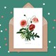 image 3 of Flower Poppy Coquelicot Double Art Blank Just to Say Card