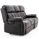 image 4 of Chester 3 Seater Electric High Back Bonded Leather Recliner Sofa (Brown)
